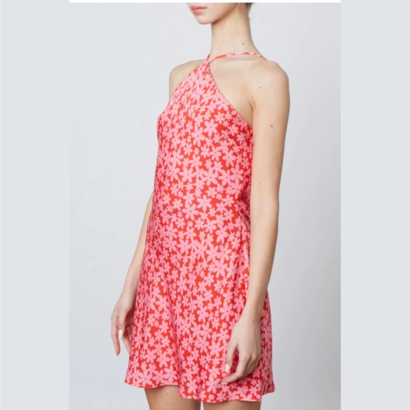 Cotton Candy LA floral halter mini dress Size M - Picture 2 of 9